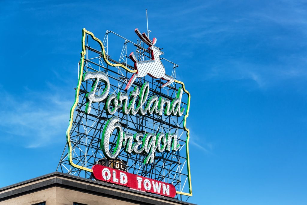 Historic Portland, Oregon Old Town Sign